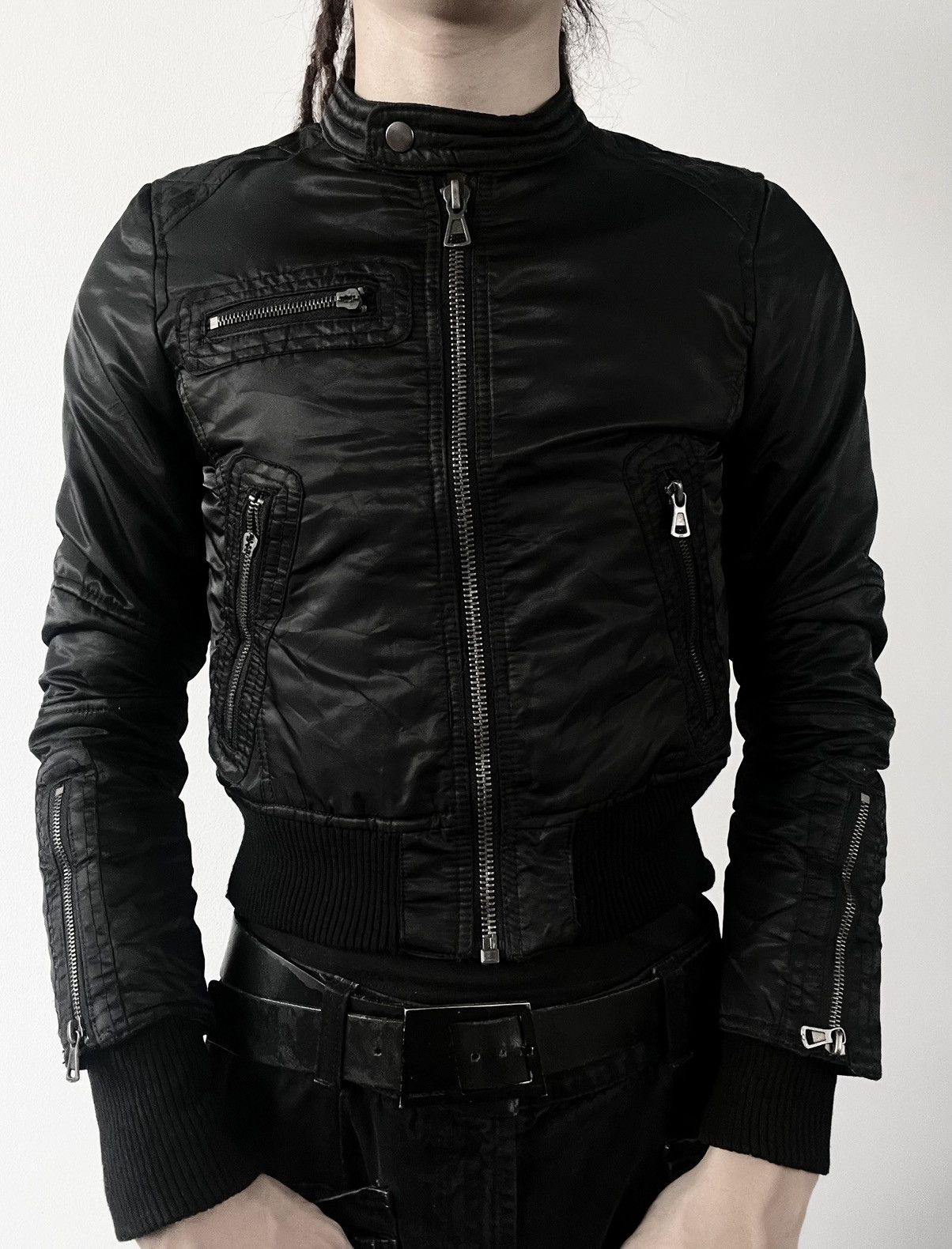 If Six Was Nine G.O.A Avant-Garde Crop Bomber Jacket Size US M / EU 48-50 / 2 - 5 Thumbnail