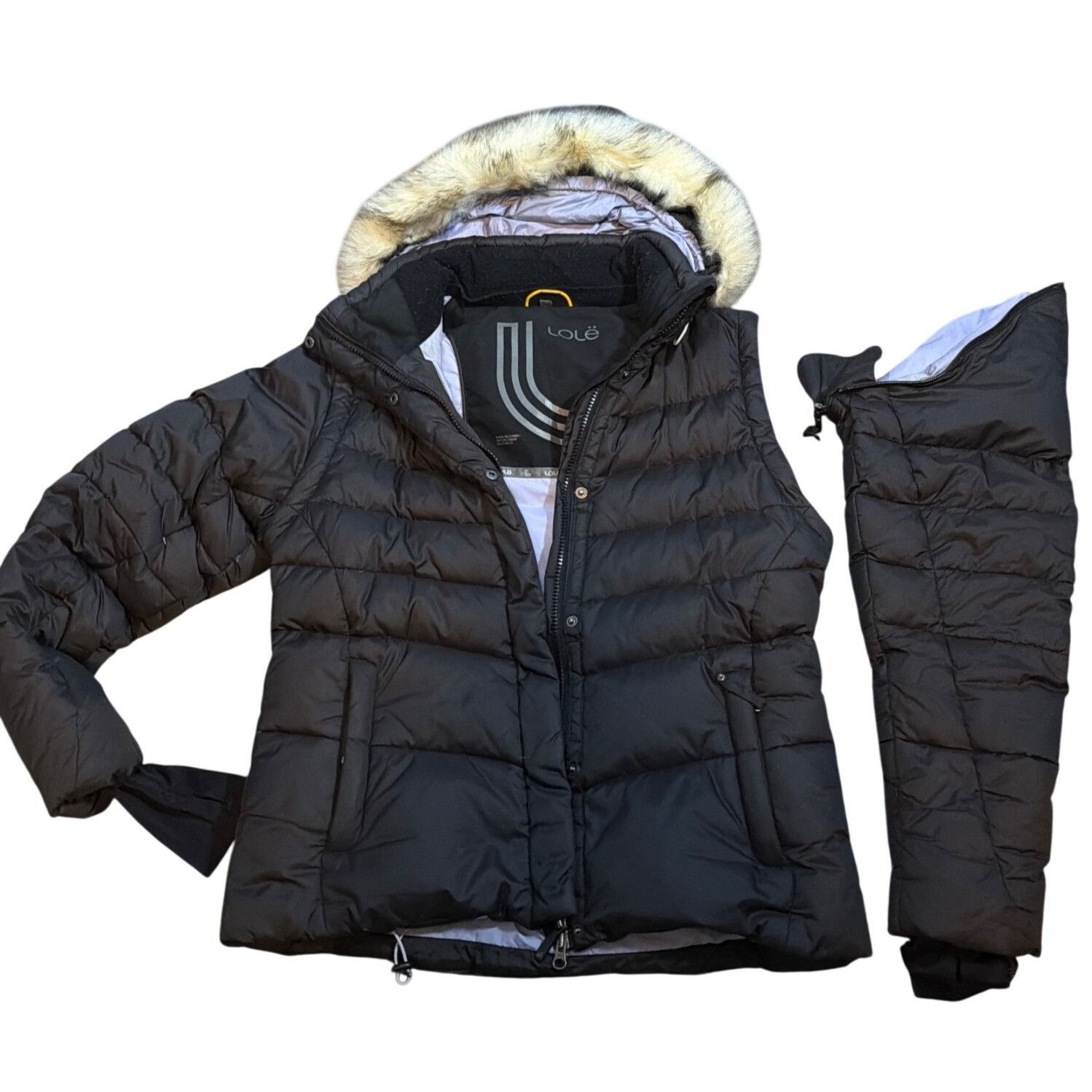 Other Lole Black Down Puffer Ski Jacket Convertible Vest Women's 8 Size M / US 6-8 / IT 42-44 - 5 Thumbnail