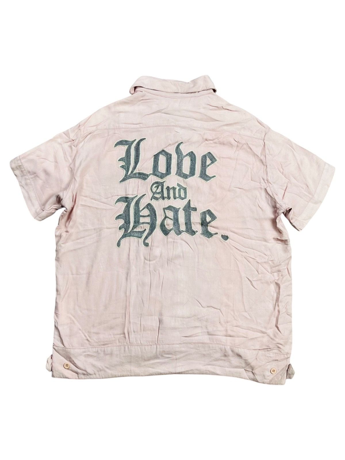 Hysteric Glamour 2000s Rude Gallery - Love & Hate Boxy Pink Shirt Size US M / EU 48-50 / 2 - 1 Thumbnail