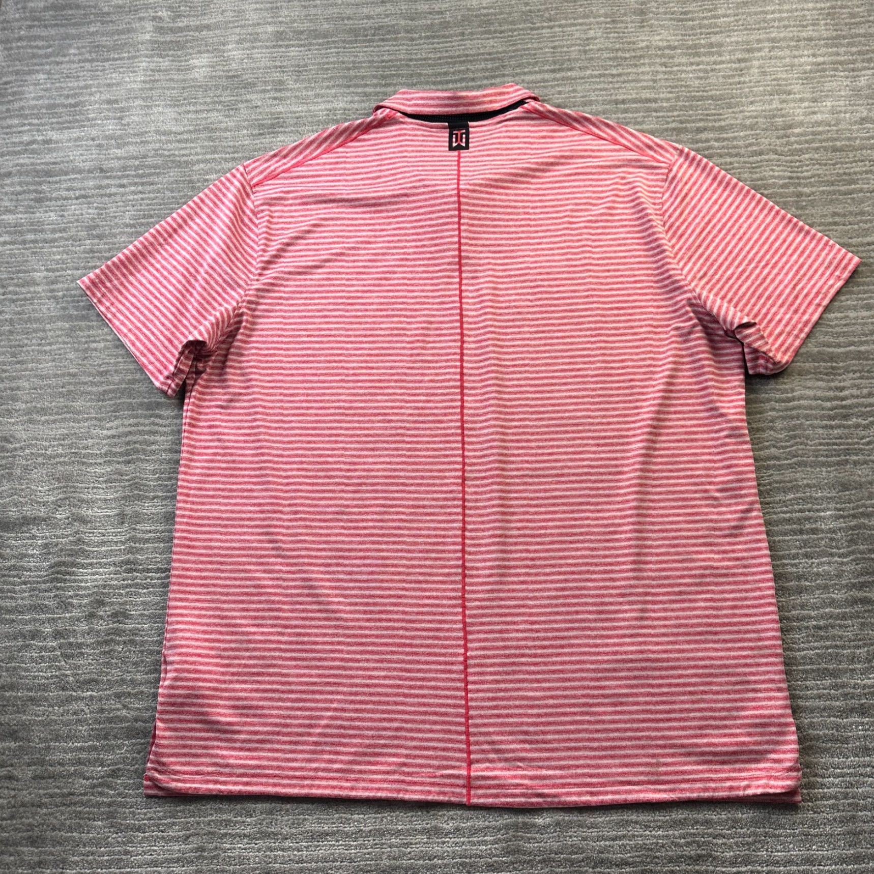 Nike Nike Tiger Woods Polo Shirt Mens XL Red Dri-Fit Vapor Dry Stripe Short Sleeve Collared Button Sports Casual Golf Polo Mens Size US XL / EU 56 / 4 - 2 Thumbnail