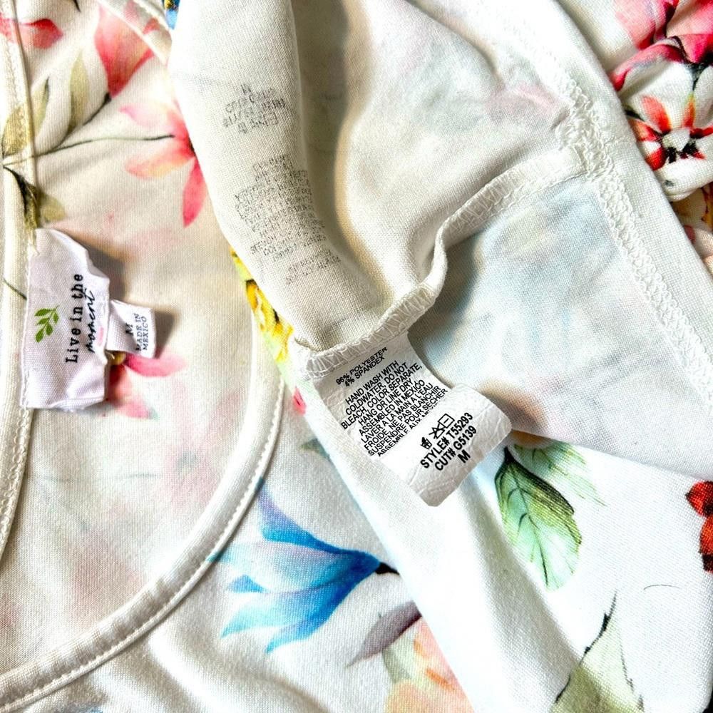 Designer White short sleeve floral croptop Size M / US 6-8 / IT 42-44 - 3 Thumbnail
