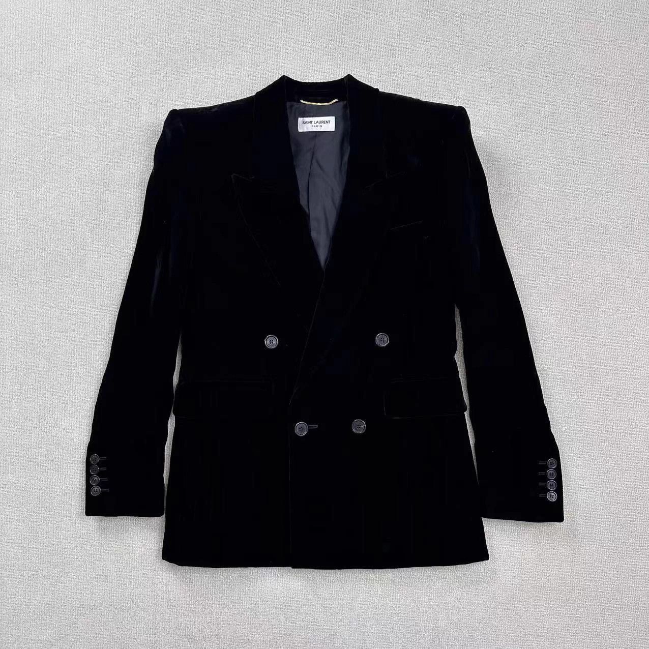 Saint Laurent Paris YSL Velvet Casual Blazer Size 34 Almost New Size XXS / US 00 / IT 34 - 1 Thumbnail