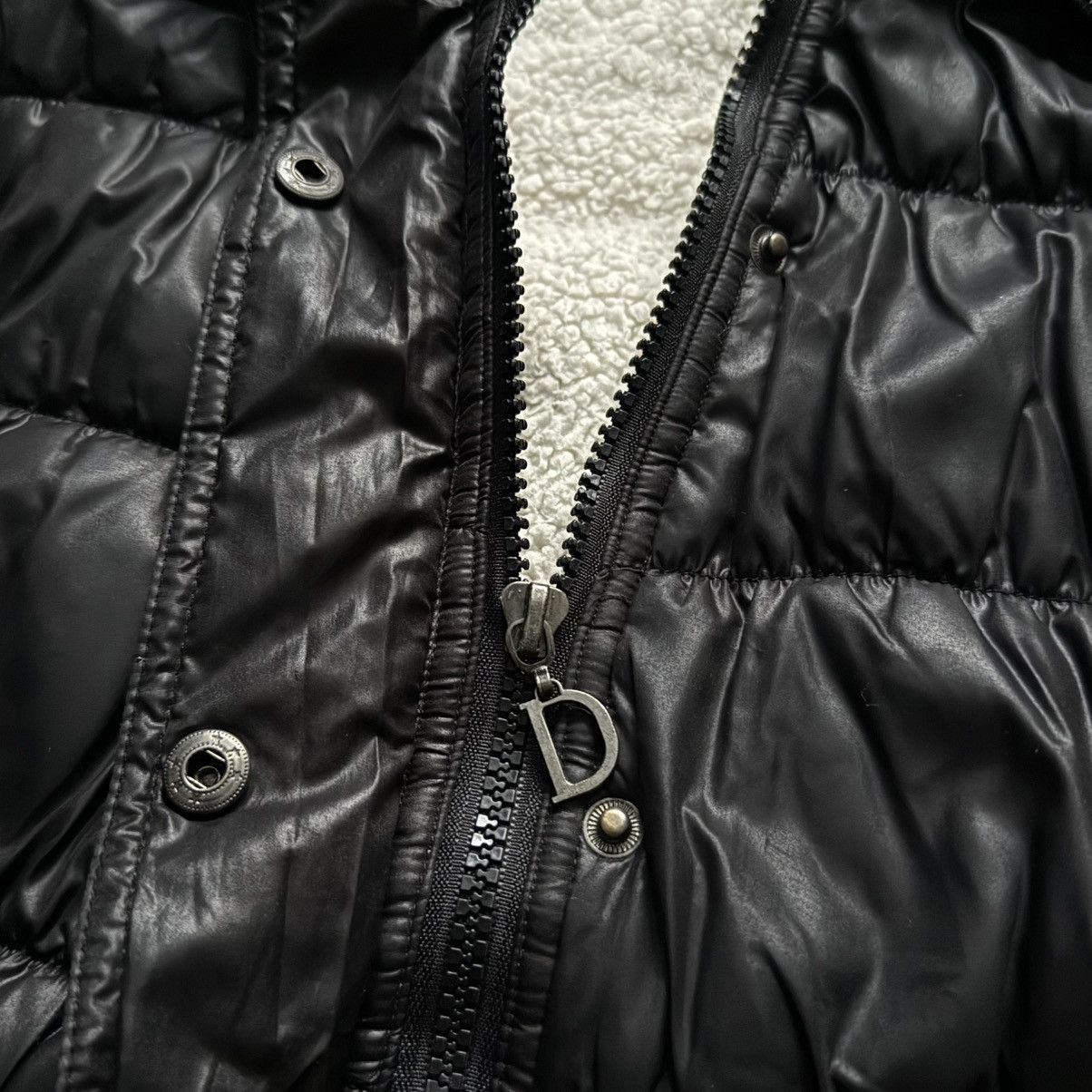 If Six Was Nine 📌 Vintage Max Blue Y2K 00s Fur Hood Black Vest Size S / US 4 / IT 40 - 10 Thumbnail