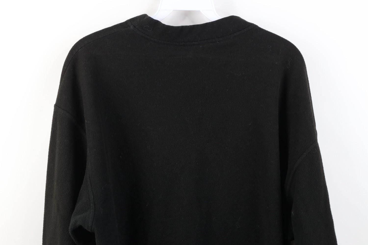 Vintage Vintage 90s Streetwear Distressed Blank Fleece Sweater Black Size US XL / EU 56 / 4 - 12 Thumbnail