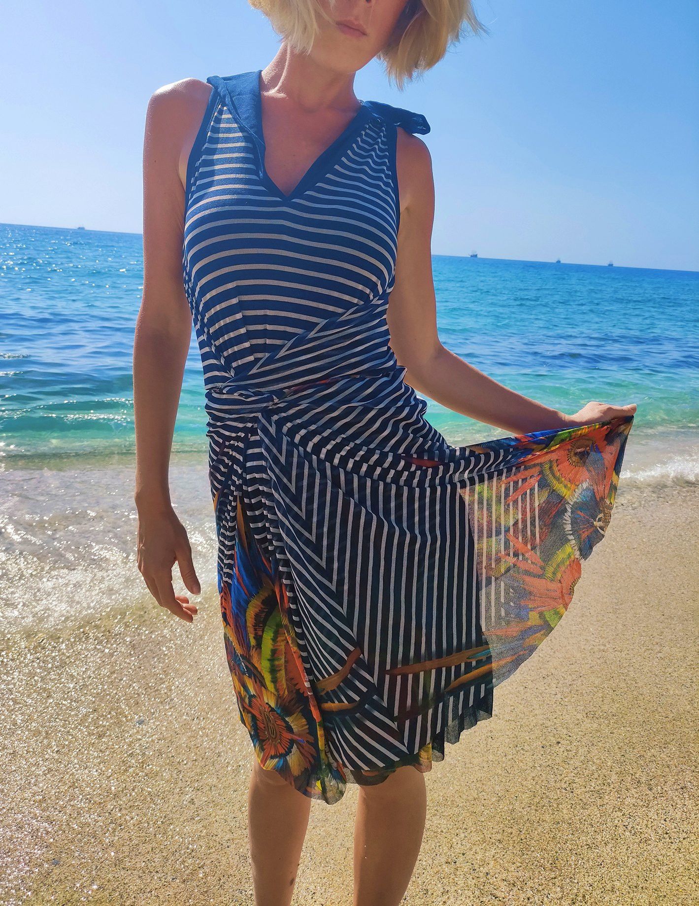 Jean Paul Gaultier Jean Paul Gaulter Striped Feather Sailor Parrot Aztec Dress Size M / US 6-8 / IT 42-44 - 2 Thumbnail