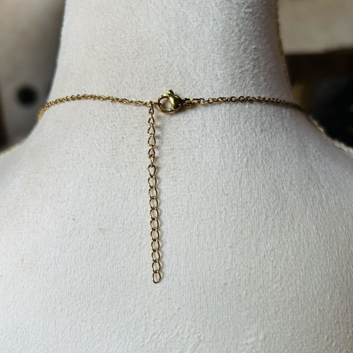 Handmade Handcrafted vintage bead drop pendant on chain necklace Size ONE SIZE - 5 Thumbnail