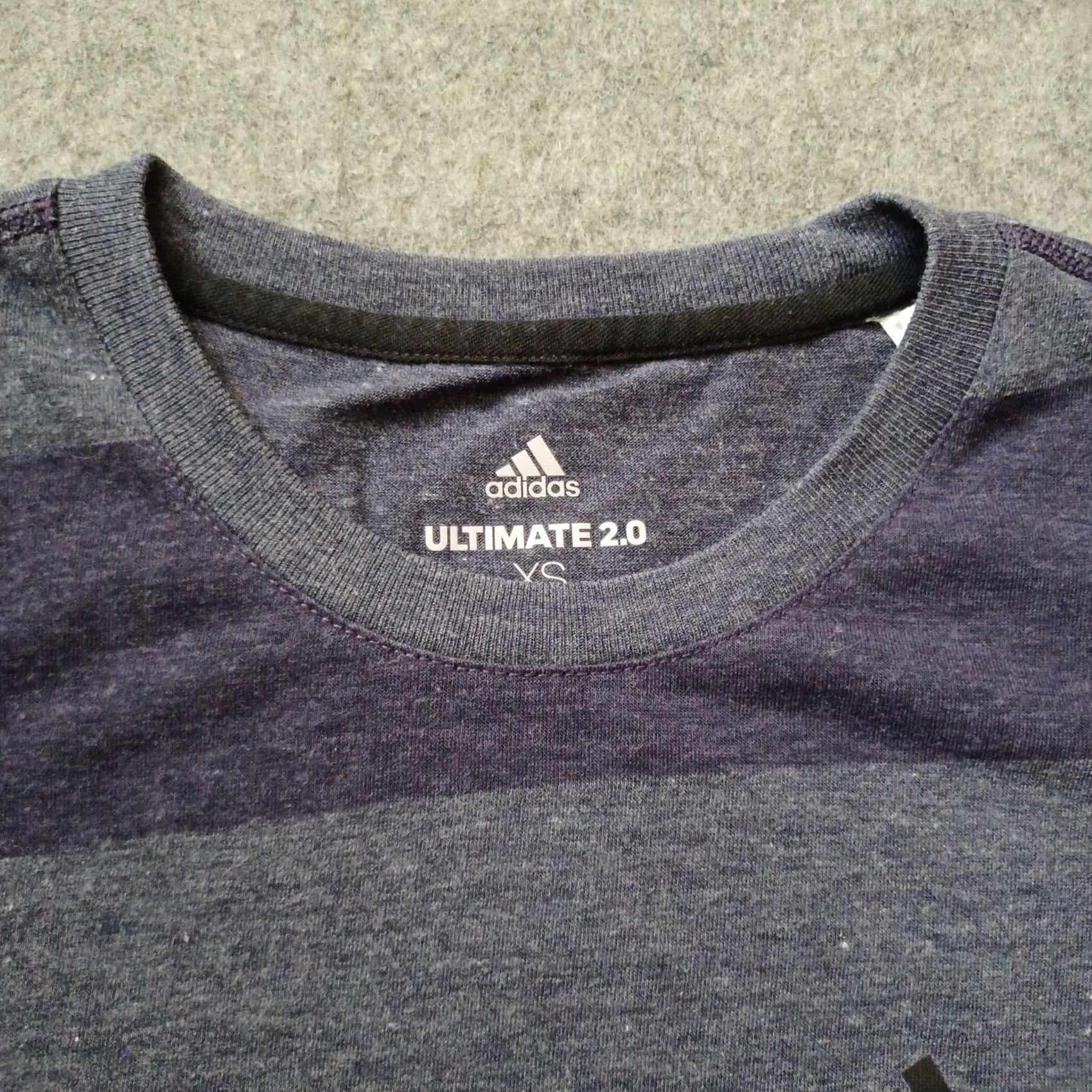 Adidas Adidas Womens T Shirt XS Gray Heather Charcoal Striped Ultimate 2.0 Short Sleeve Crew Neck Pullover Activewear Casual Travel Womens XS Gray Size XS / US 0-2 / IT 36-38 - 6 Thumbnail