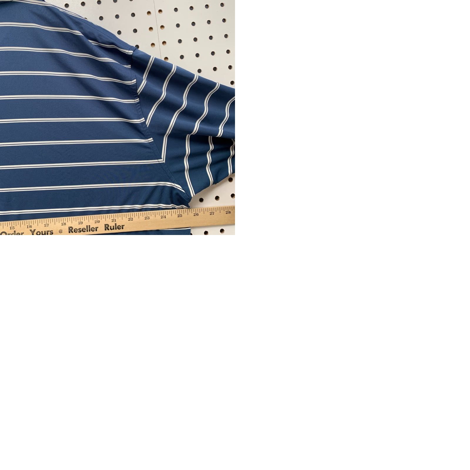 Peter Millar VINTAGE Peter Millar Summer Comfort Polo Shirt Blue White Striped Men XL 25x33.5 Size US XL / EU 56 / 4 - 10 Thumbnail