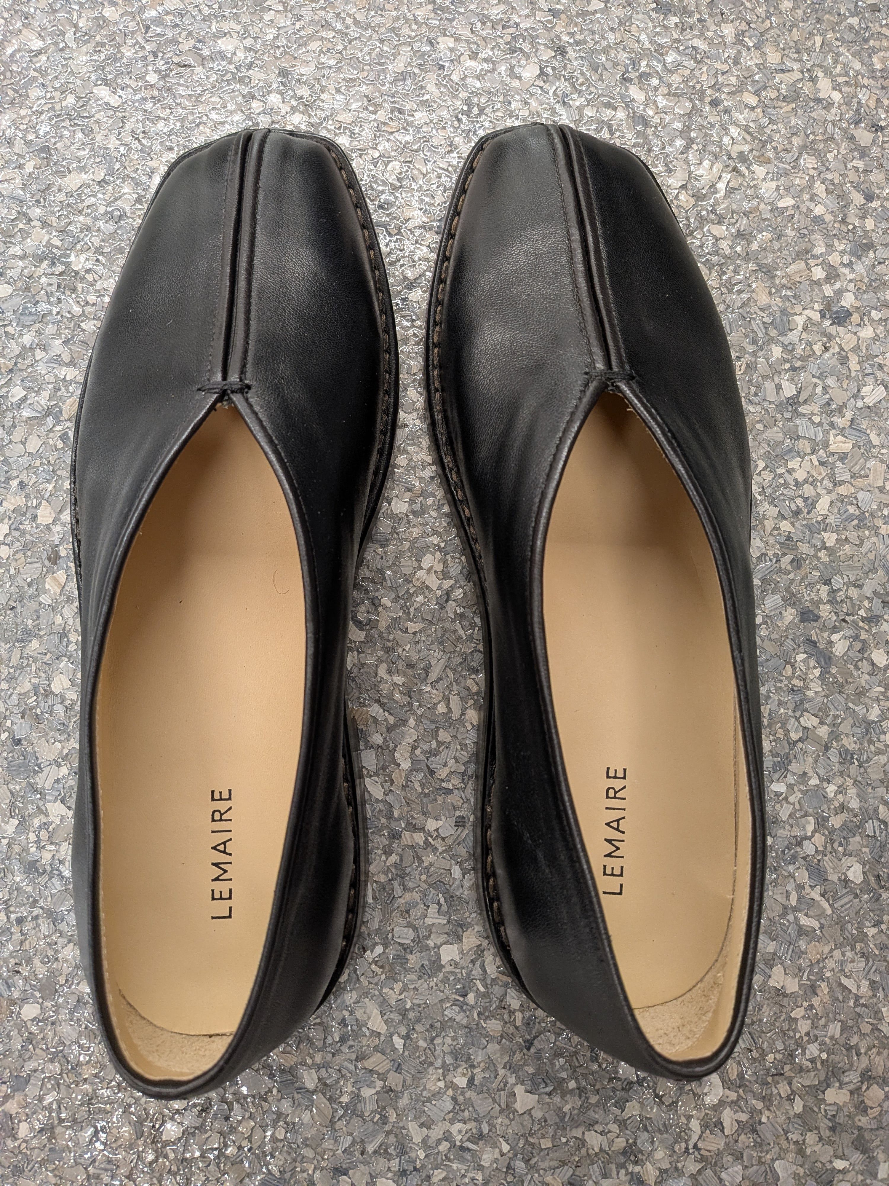 Lemaire Lemaire Flat Piped Slippers in Leather Size EU40 Size US 7 / EU 40 - 2 Thumbnail
