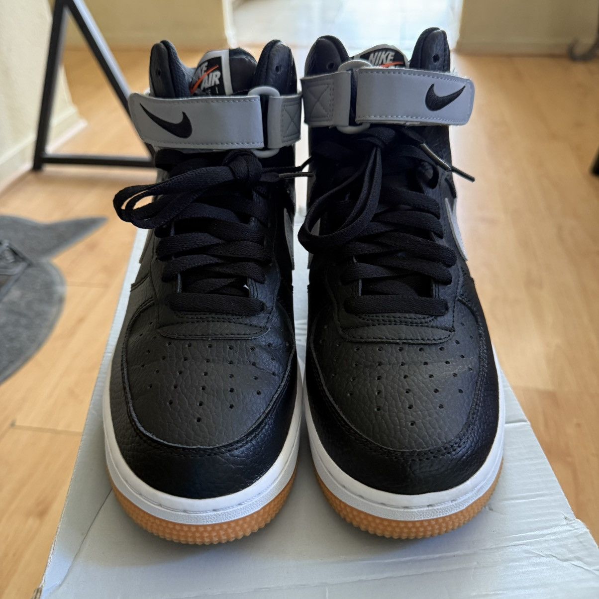 Nike 2019 Air Force 1 High '07 'Black Wolf Grey' Size US 7.5 / EU 40-41 - 6 Thumbnail