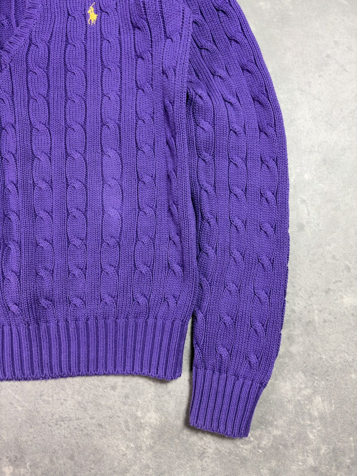 Polo Ralph Lauren Vintage Y2K V-Neck Ralph Lauren Sport Cable Knit Sweater L Size L / US 10 / IT 46 - 6 Thumbnail