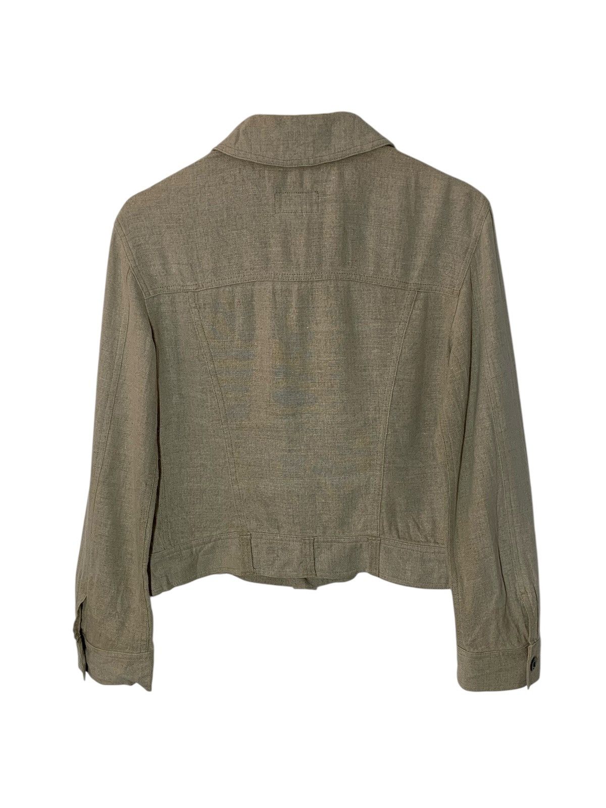 Dolce & Gabbana 2000’s DOLCE & GABBANA BEIGE LINEN TRUCKER JACKET Size US S / EU 44-46 / 1 - 2 Thumbnail