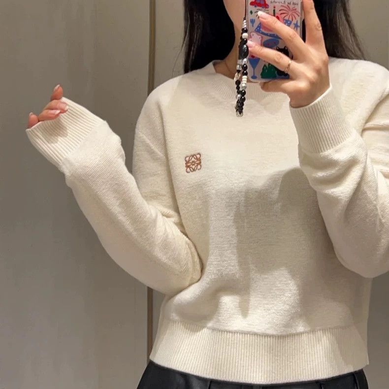 Loewe LOEWE Knitted sweater with embroidery pattern Size S / US 4 / IT 40 - 1 Thumbnail