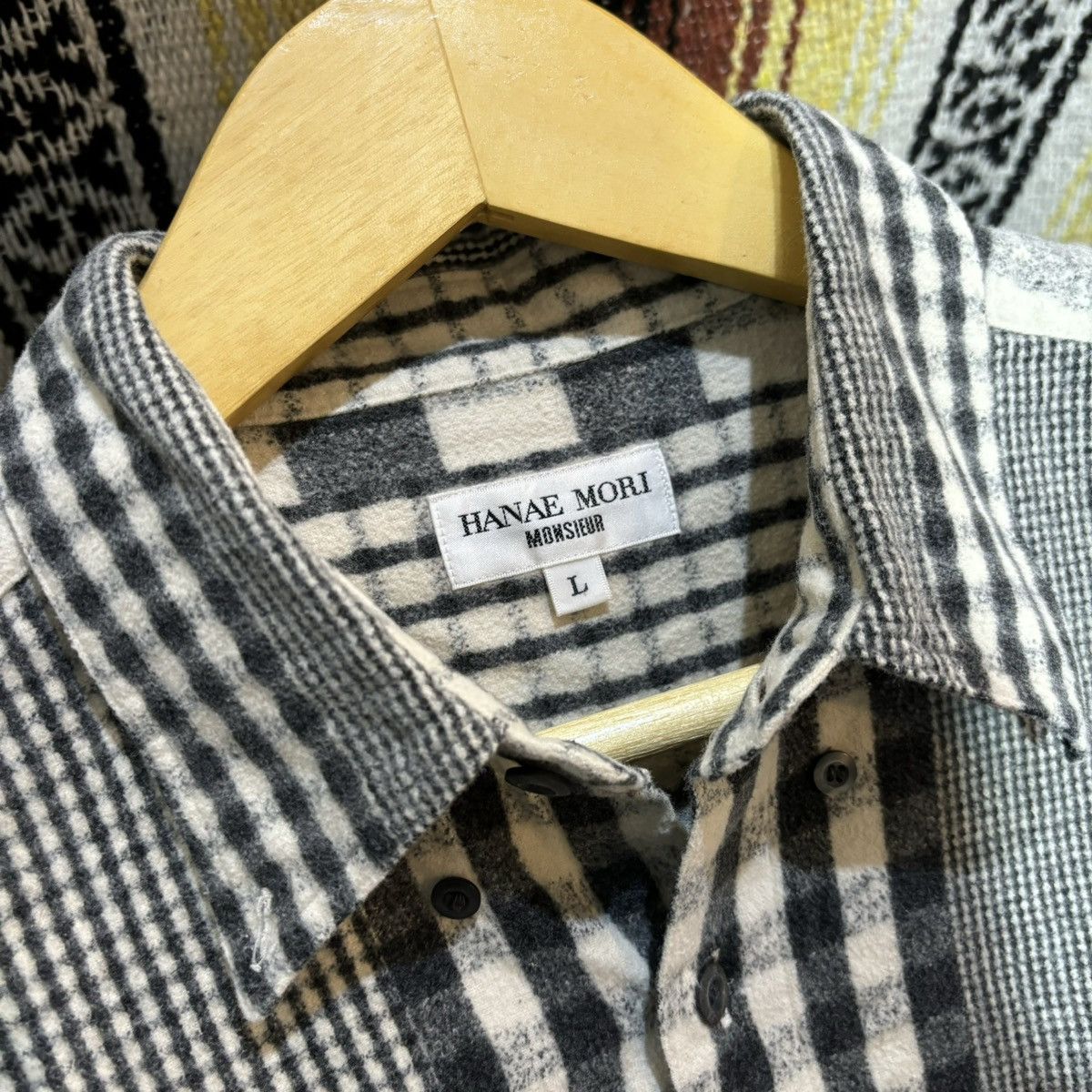 Designer × Hanae Mori Rare Vintage Hanae Mori Monsieur patchwork Size US L / EU 52-54 / 3 - 3 Thumbnail