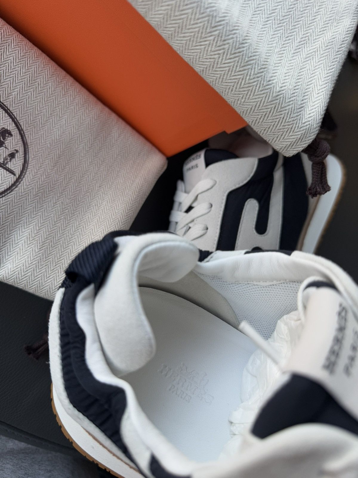 Hermes Brand New Full Set Hermes H Logo Sneaker Limited Edition Size US 10.5 / EU 43-44 - 11 Thumbnail
