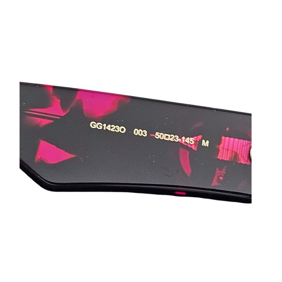 Gucci Gucci GG1423O cat-eye eyeglasses in a fuchsia havana color Size ONE SIZE - 6 Thumbnail