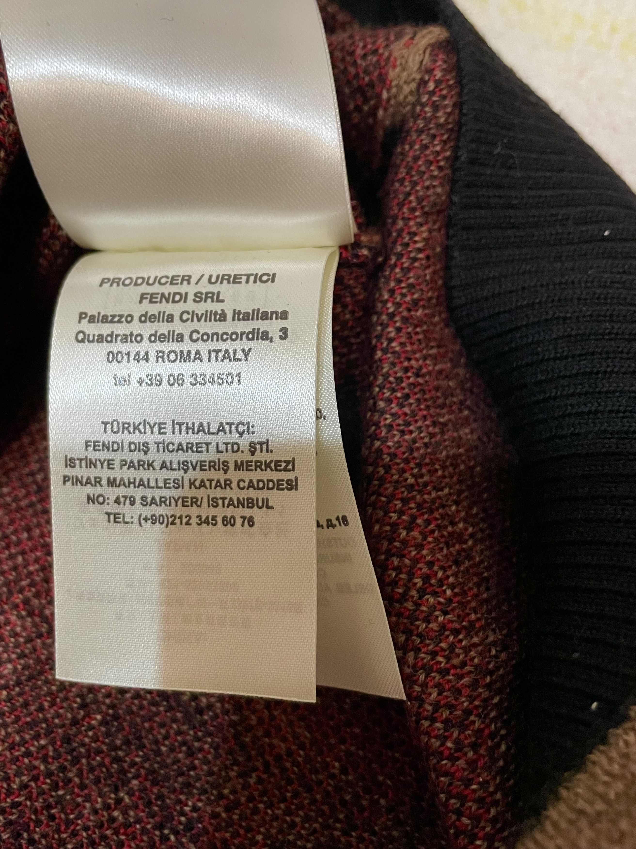 Fendi FENDI BROWN WOOL FOREVER FENDI ALL-OVER TURTLENECK Size US M / EU 48-50 / 2 - 5 Thumbnail