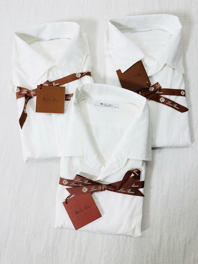 Loro Piana LORO PIANA White cotton shirt Size US XL / EU 56 / 4 - 1 Thumbnail