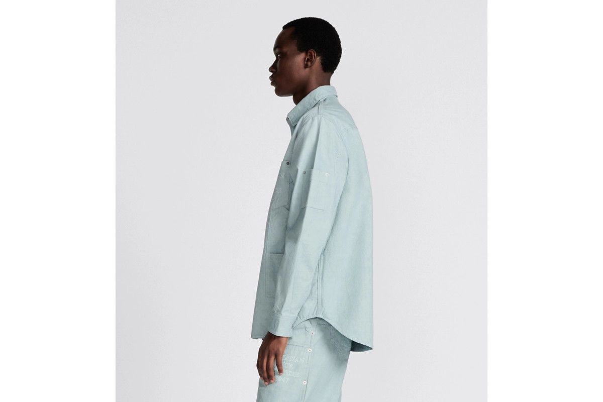 Dior o1bcso1str0226 Couture Overshirt in Blue Size US M / EU 48-50 / 2 - 5 Thumbnail