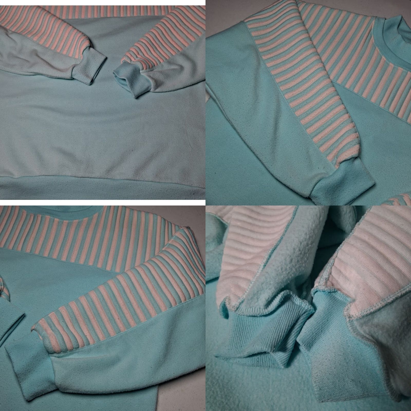 Vintage VINTAGE Apres Sport Sweatshirt Women Large Blue Pink Ribbed Crewneck READ Size L / US 10 / IT 46 - 9 Thumbnail