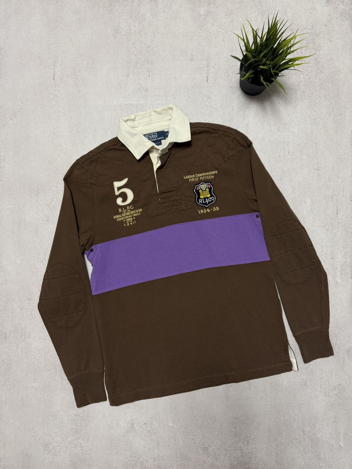 Vintage Mens Polo Ralph Lauren L/S Rugby Shirt XXL New York