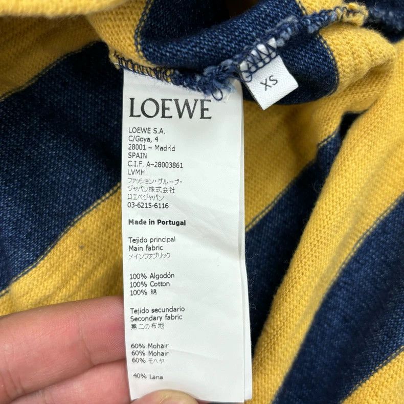Loewe Loewe Long striped embroidered logo hooded sweater Size XS / US 0-2 / IT 36-38 - 5 Thumbnail