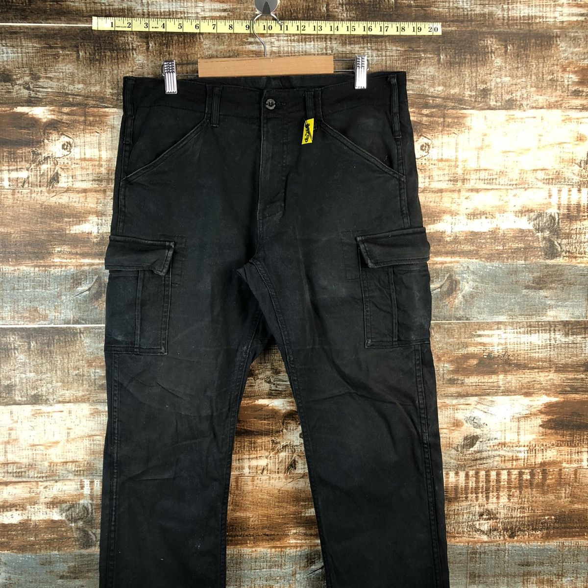 Japanese Brand Gladiator Black utility Cargo Multipocket Pants #A2590 Size US 31 - 2 Thumbnail