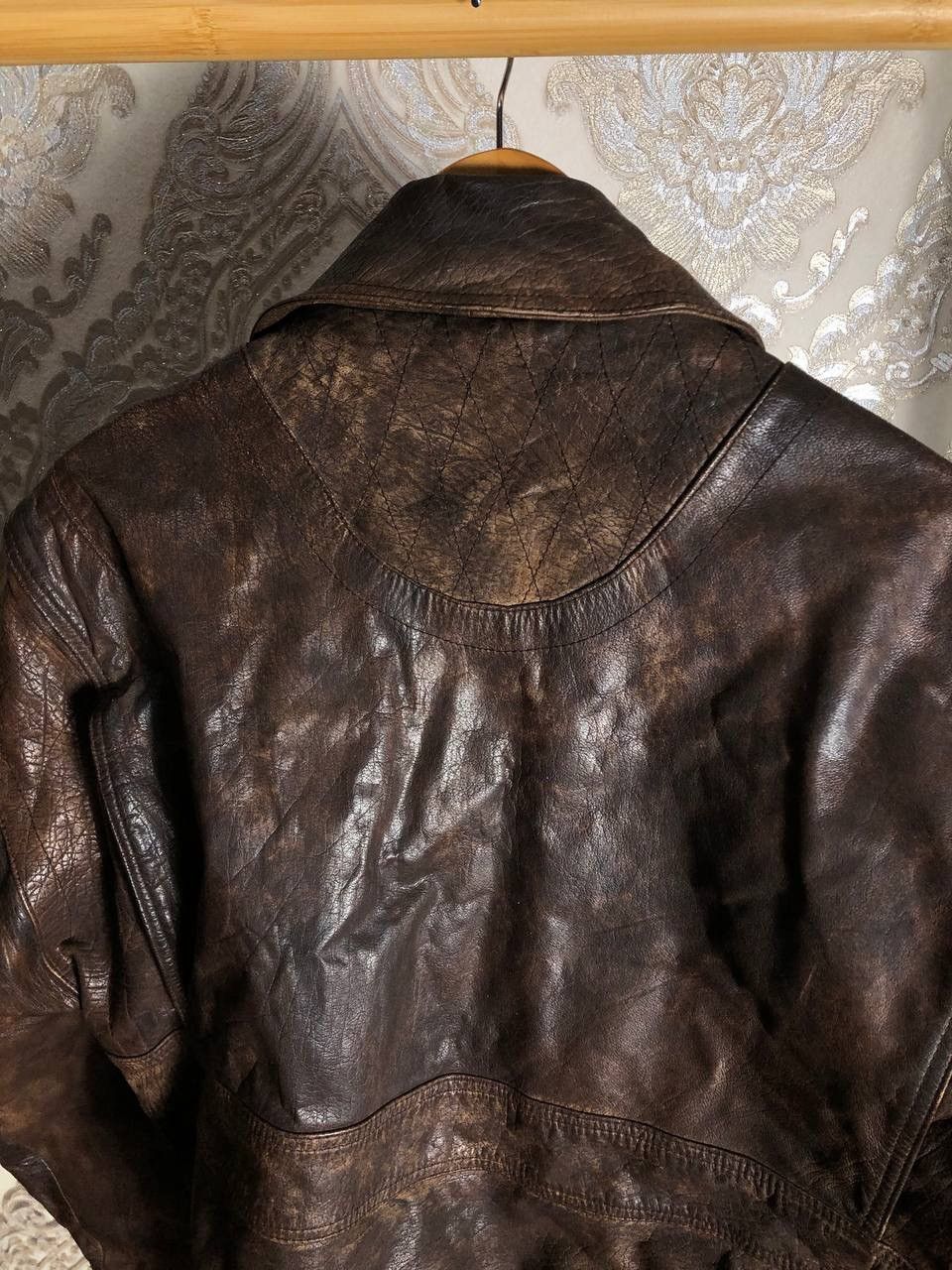 Genuine Leather VINTAGE GENUINE LEATHER BOMBER JACKET MOTORCYCLE RETRO 90s Size US M / EU 48-50 / 2 - 12 Thumbnail