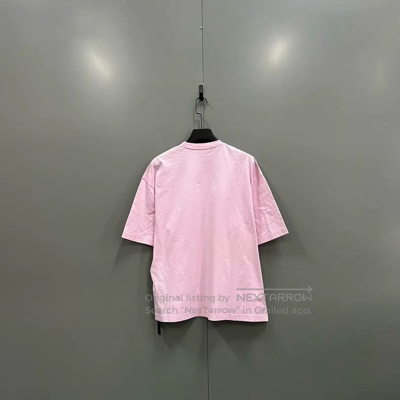 Balenciaga Balenciaga Pink Small Logo Crew Neck Short Sleeve Size US S / EU 44-46 / 1 - 2 Thumbnail