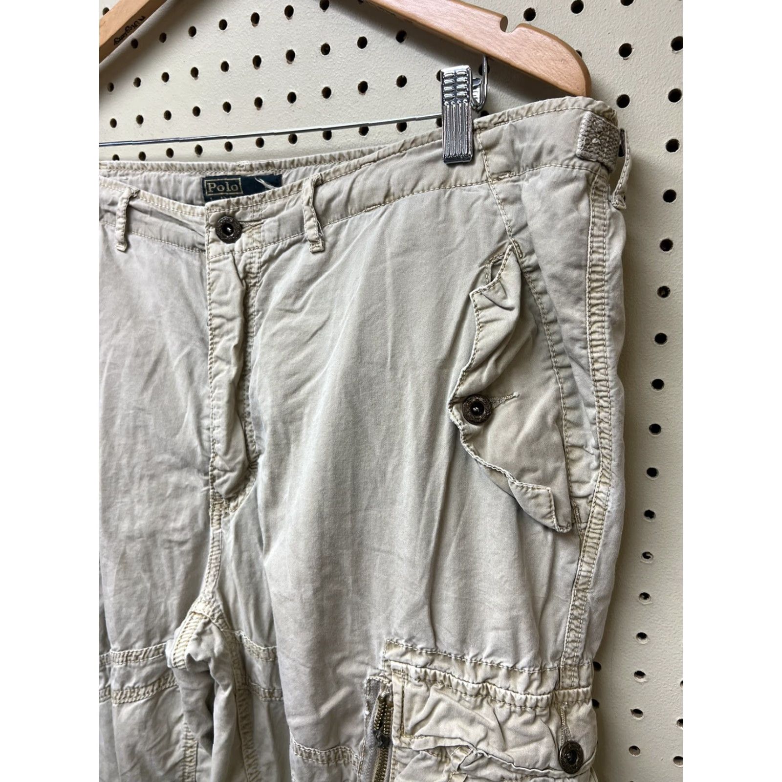 Polo Ralph Lauren VINTAGE Polo Ralph Lauren Cargo Pants Mens 38x32 Tan Beige Cotton Military Utility Army Size US M / EU 48-50 / 2 - 3 Thumbnail