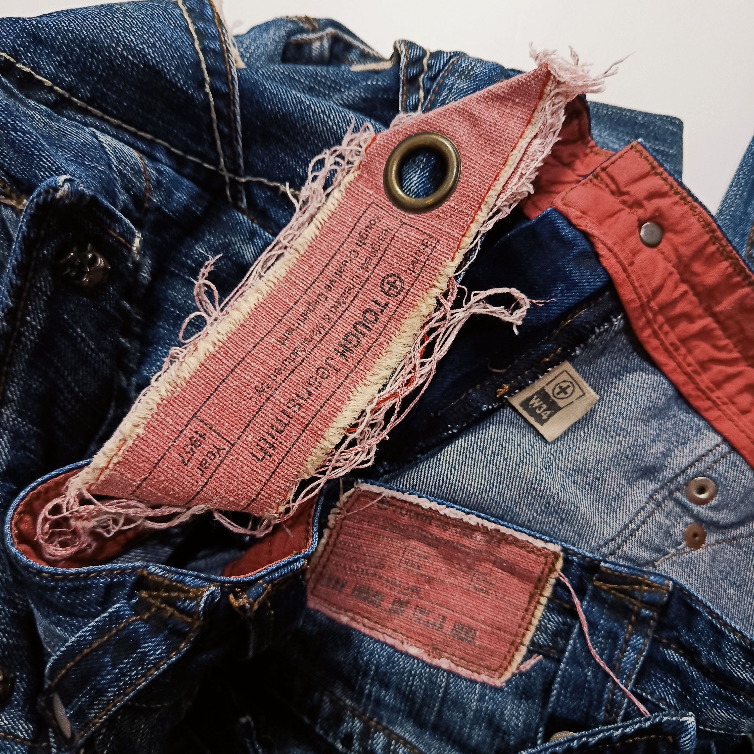 Other Tough Jeansmith Skull Panel Denim Y2K Size US 34 / EU 50 - 9 Thumbnail