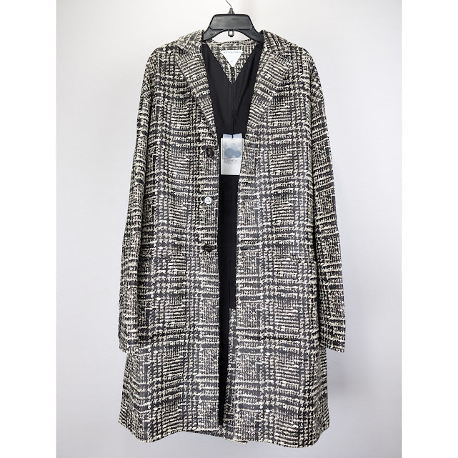 Bottega Veneta o1rshd1 Doucle Prince Of Wales Coat in White/Fondant/Camel Size US M / EU 48-50 / 2 - 12 Thumbnail