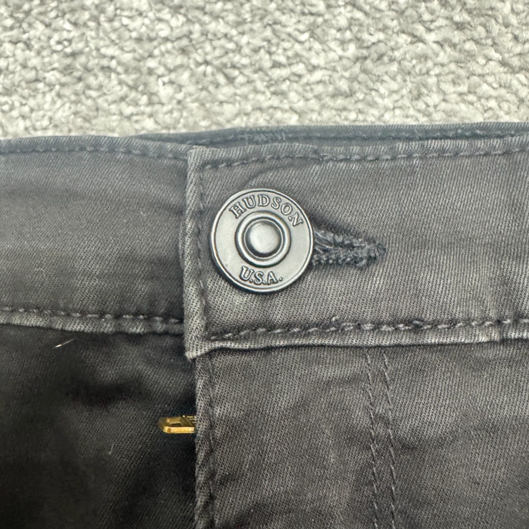 Hudson Hudson Pants Women 26 Black Skinny Ribbed Zipper Stretch Biker Casual Size 26" / US 2 / IT 38 - 3 Thumbnail