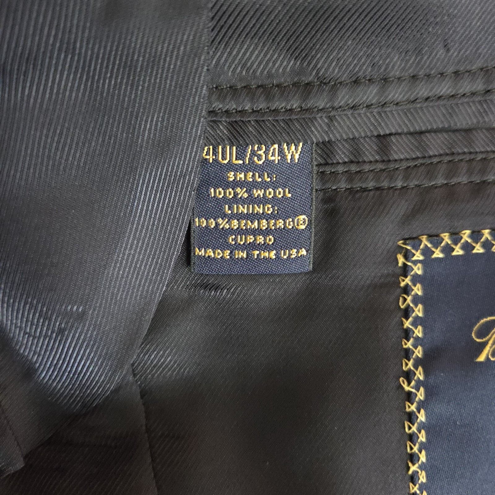 Brooks Brothers Brooks Brothers 1818 Fitzgerald Suit Jacket Mens 40L Black Size 40L - 6 Thumbnail