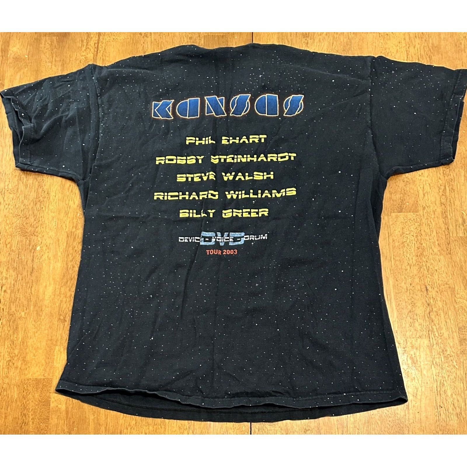 Fruit Of The Loom Vintage Kansas Band Tour Shirt Fits XL Rock Band All Over Print AOP 2003 T Size US XL / EU 56 / 4 - 2 Thumbnail