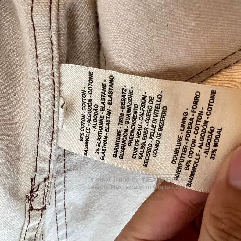 Hermes Hermes Light beige denim jacket with full-print logo Size XS / US 0-2 / IT 36-38 - 4 Thumbnail