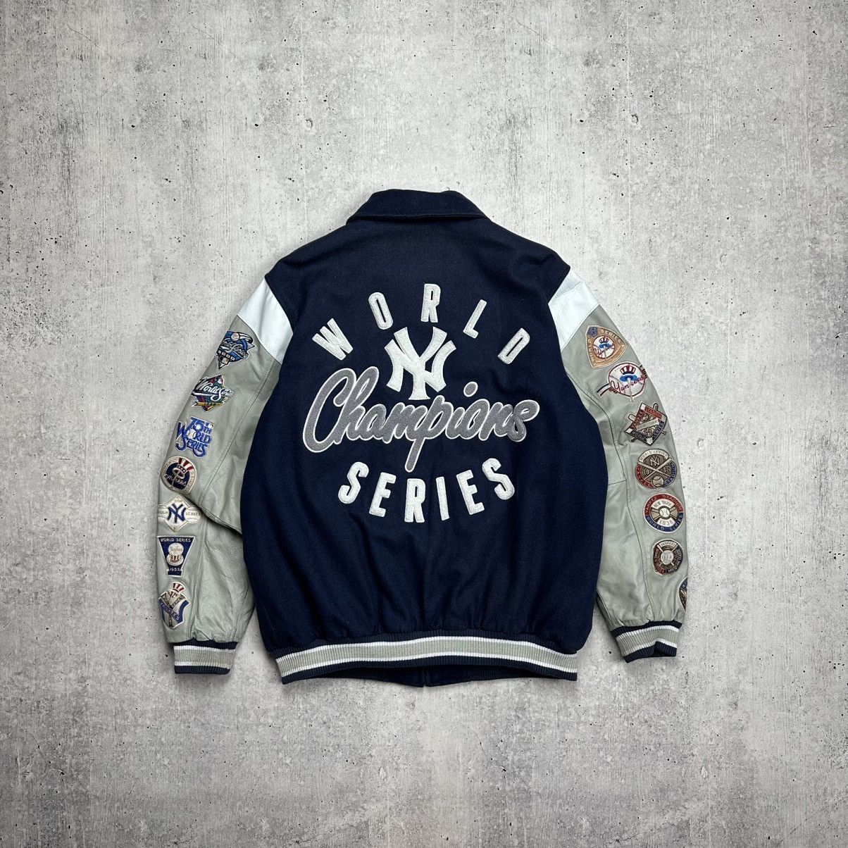 New York Yankees × Vintage New York Yankees Bomber World Series Vintage Patch Jacket Size US L / EU 52-54 / 3 - 1 Thumbnail