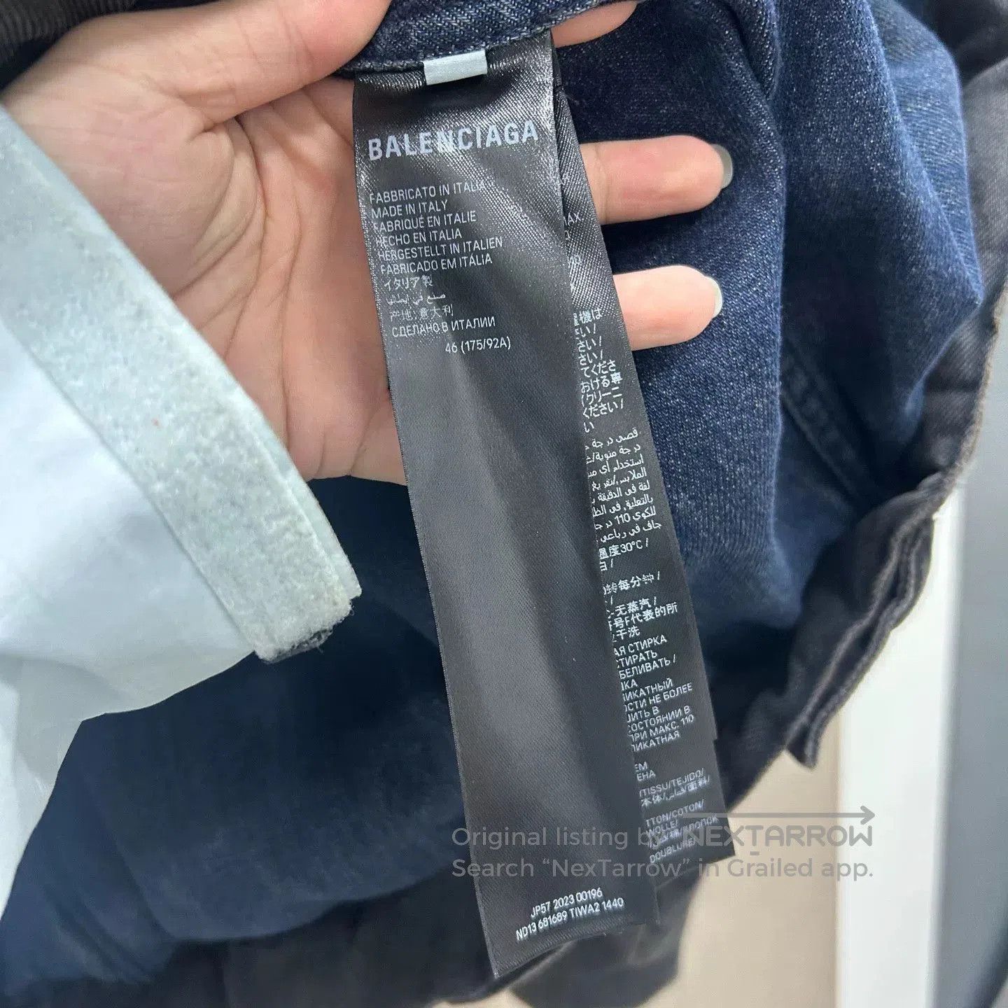 Balenciaga Balenciaga Black Distressed Denim Jacket. Size US S / EU 44-46 / 1 - 4 Thumbnail
