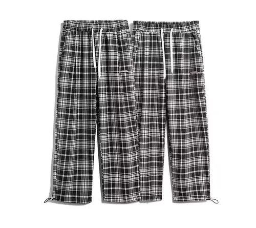 Other 21SS Indigo Union Japan Black Checked Straight Leg Pants Size US 32 / EU 48 - 2 Thumbnail