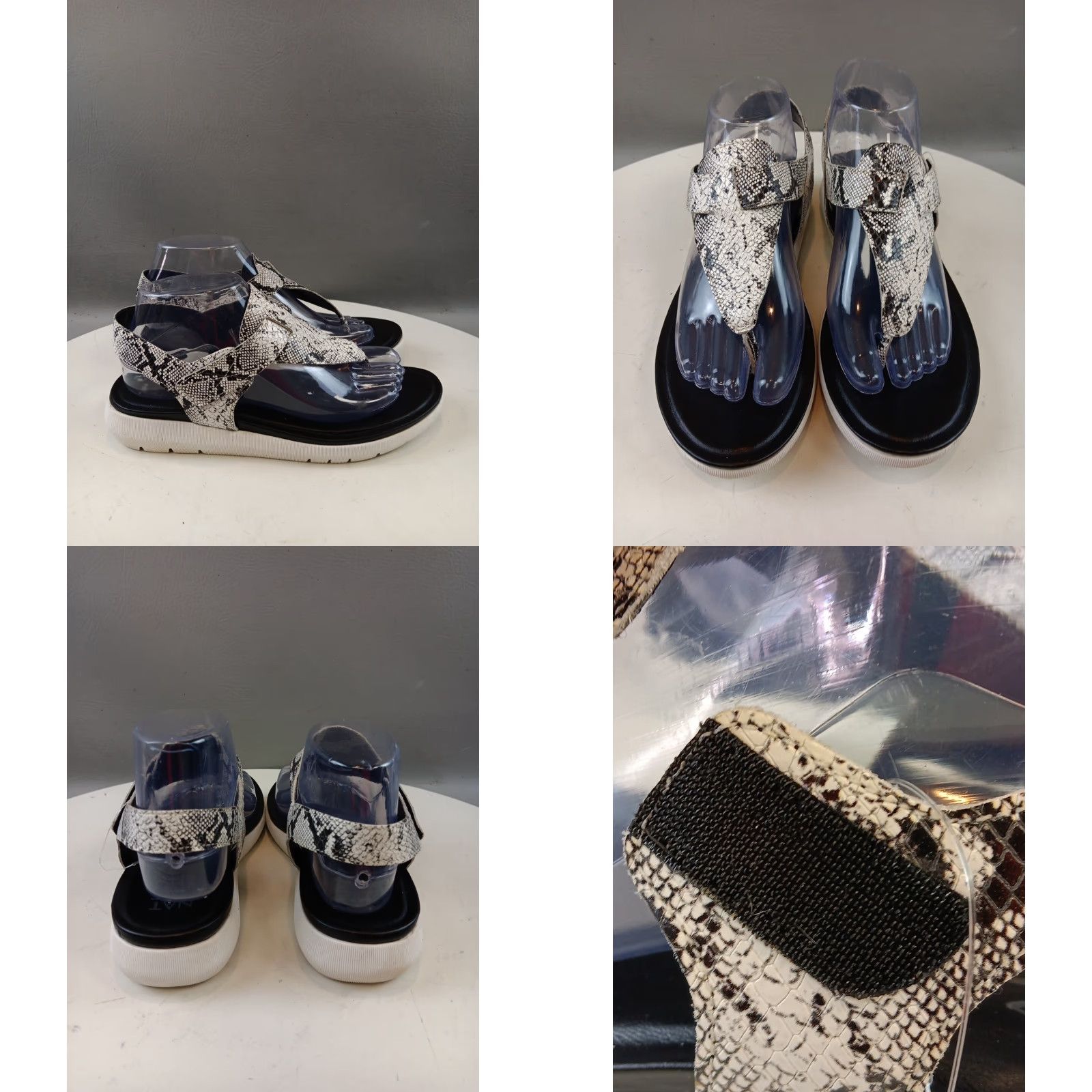 Naturalizer Naturalizer Sandal Womens US Size 8 M Leather White Snake T-Strap Casual Shoes Size US 5 / IT 35 - 8 Thumbnail