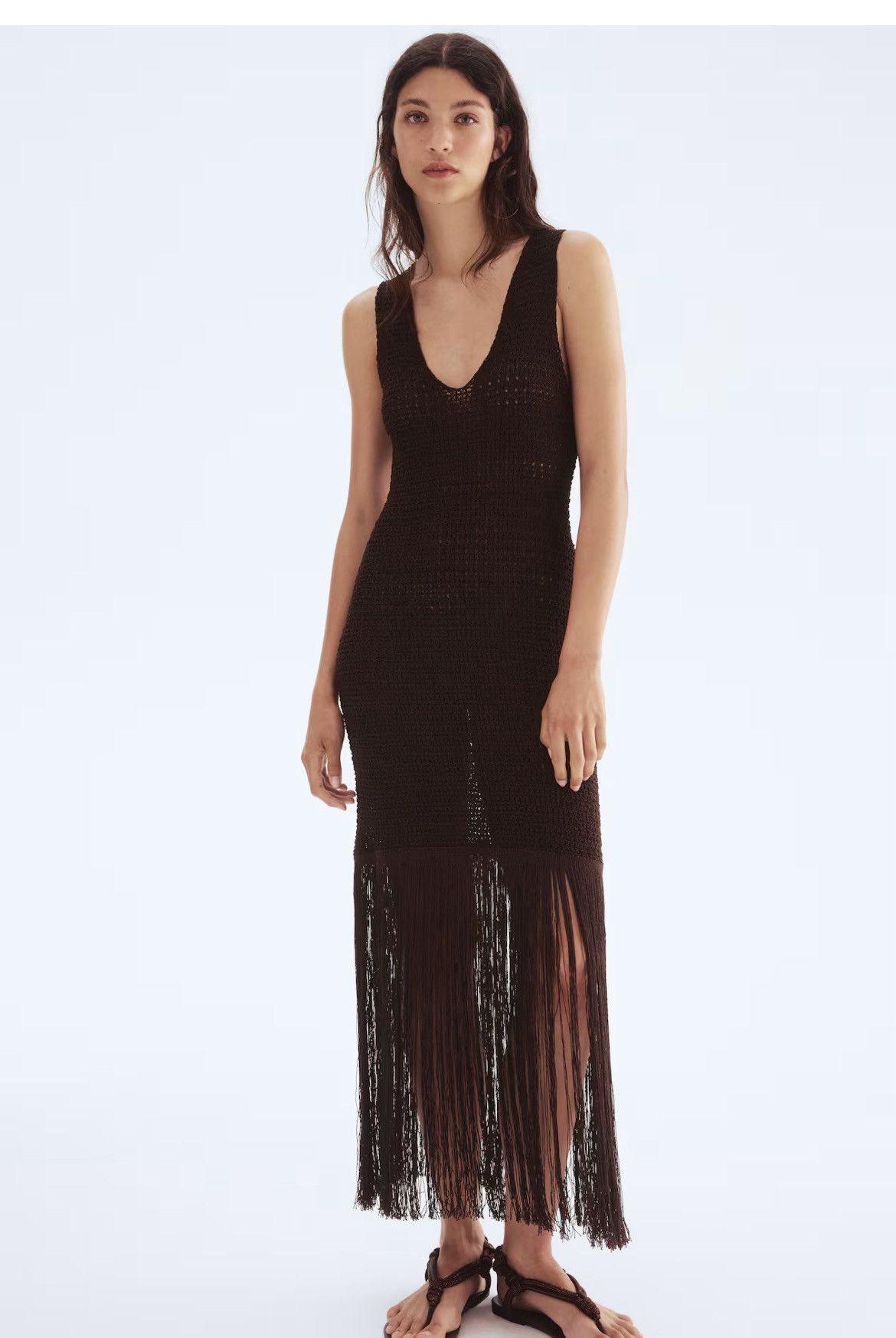 H&M H&M crochet look modi ddress Size L / US 10 / IT 46 - 1 Thumbnail
