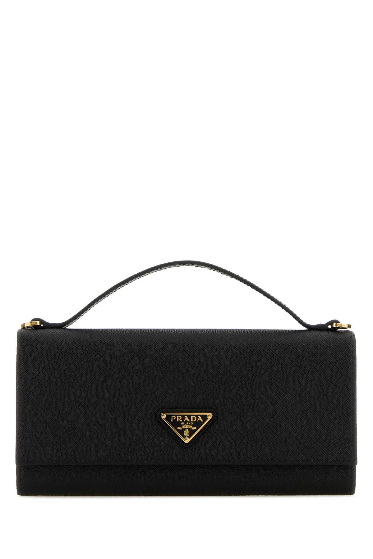 Prada Black Leather Wallet Size ONE SIZE - 1 Thumbnail
