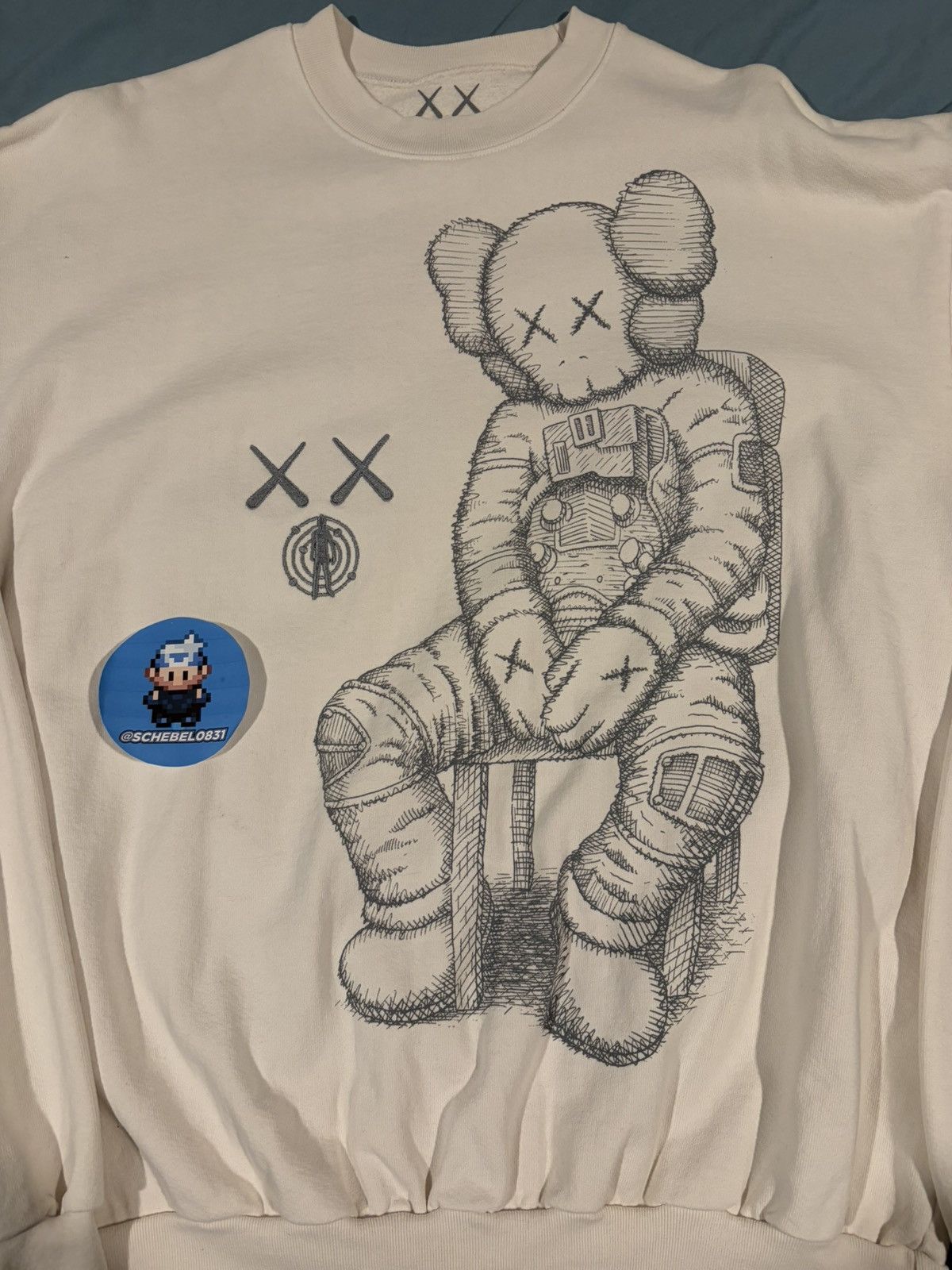 Kaws × Kid Cudi KAWS For Kid Cudi Moon Man Front Print Crewneck Sweatshirt Size US XL / EU 56 / 4 - 2 Thumbnail