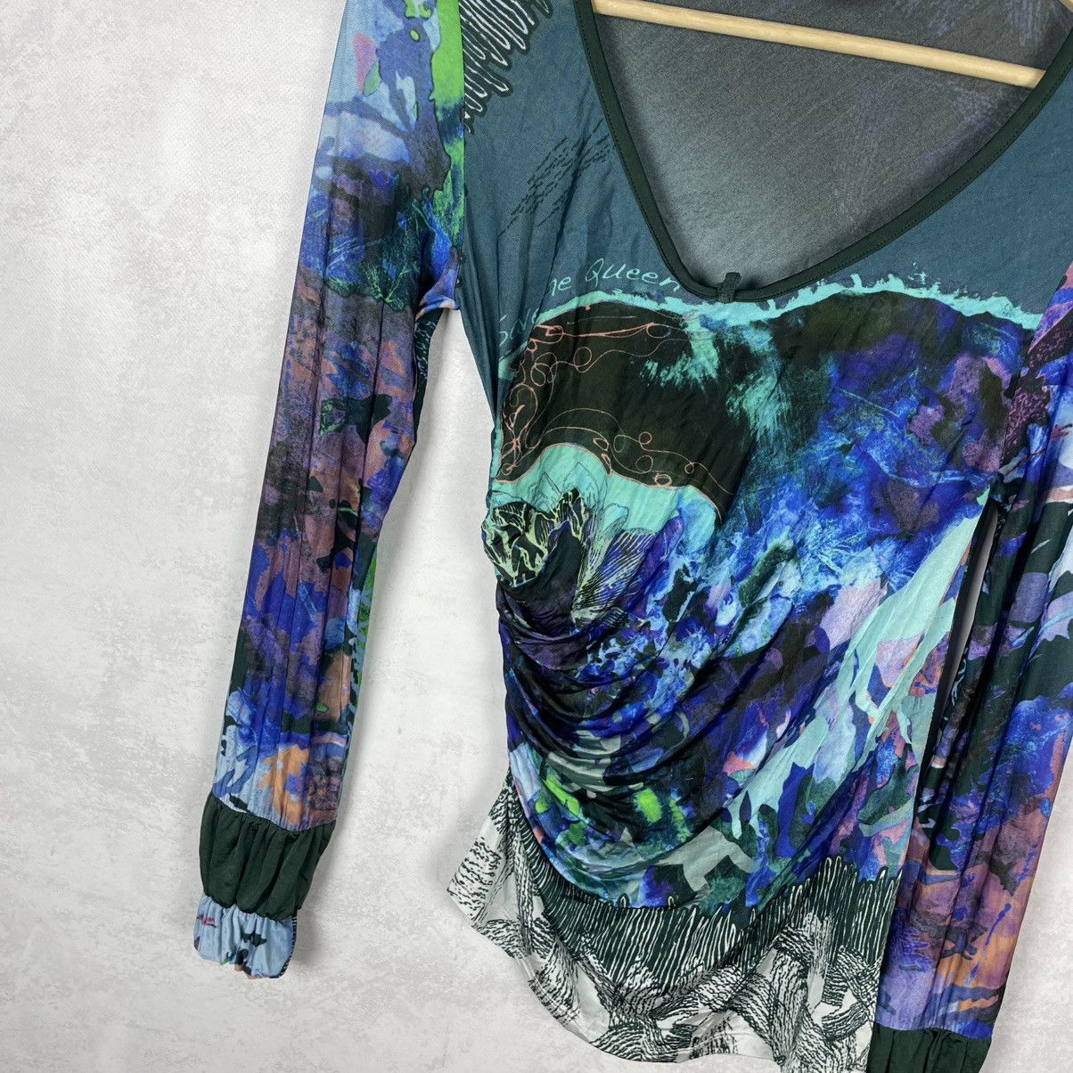 Other Save The Queen Multicolour Viscose Blouse Top Gaultier Style Size S / US 4 / IT 40 - 8 Thumbnail