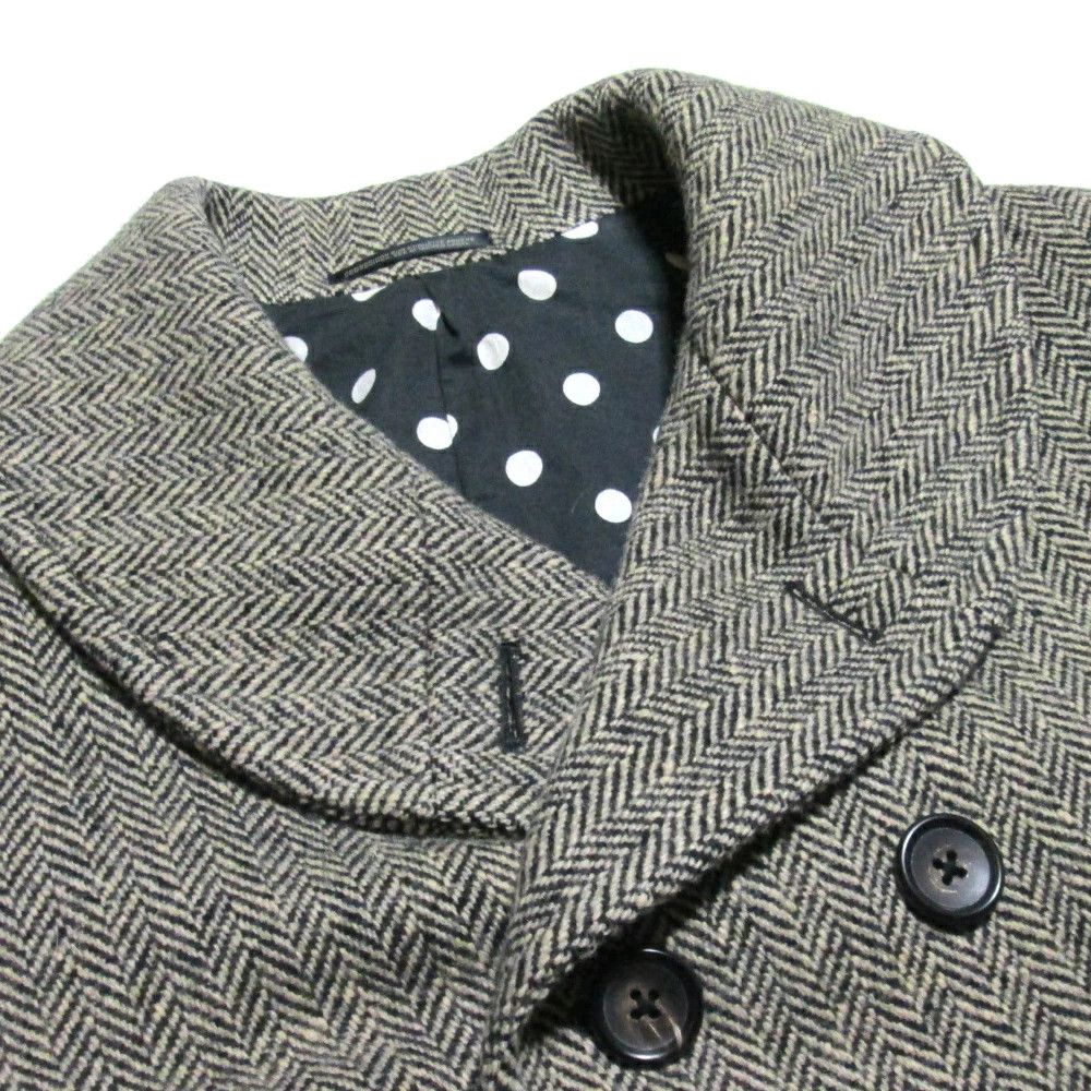 Yohji Yamamoto Yohji Yamamoto Pour Homme Herringbone Tweed Long Coat Size US L / EU 52-54 / 3 - 5 Thumbnail
