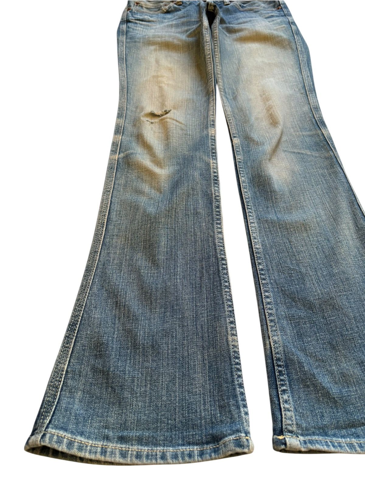 Japanese Brand × OMNIGOD Vintage Japanese Omnigod Mud Wash Bootcut Flare Jeans Size 27" / US 4 / IT 40 - 6 Thumbnail