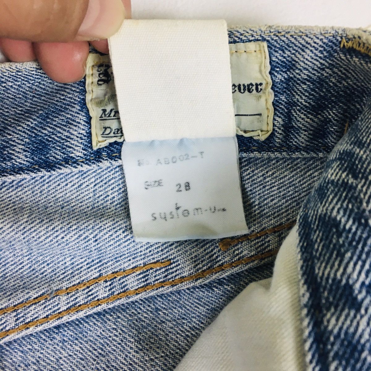 Japanese Brand Vintage System Japanese Straight Cut Selvedge Denim Size US 28 / EU 44 - 10 Thumbnail
