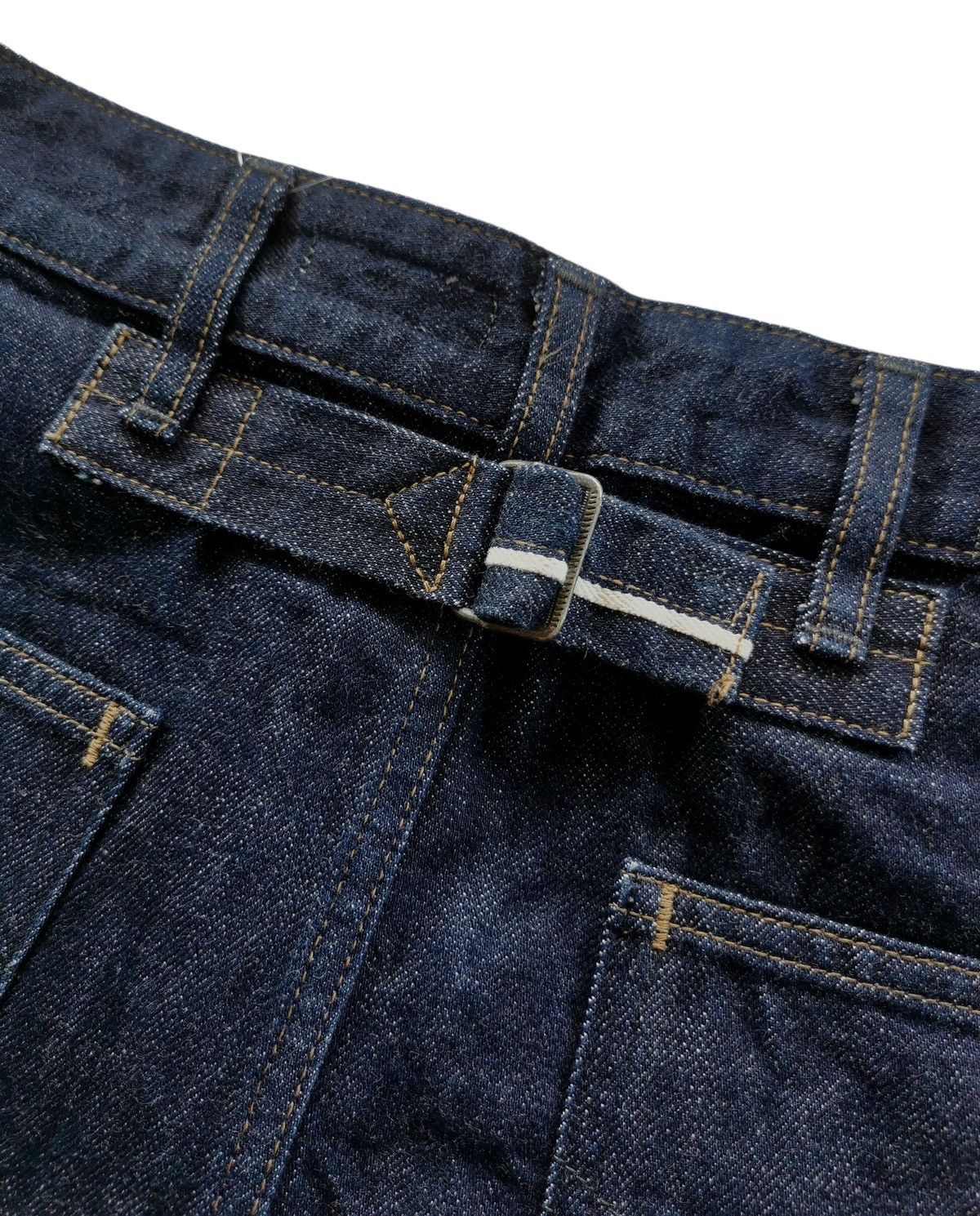 Margaret Howell × Snow Peak Margareth Howell Denim Skirt With Selvedge Buckle Size 28" / US 6 / IT 42 - 3 Thumbnail