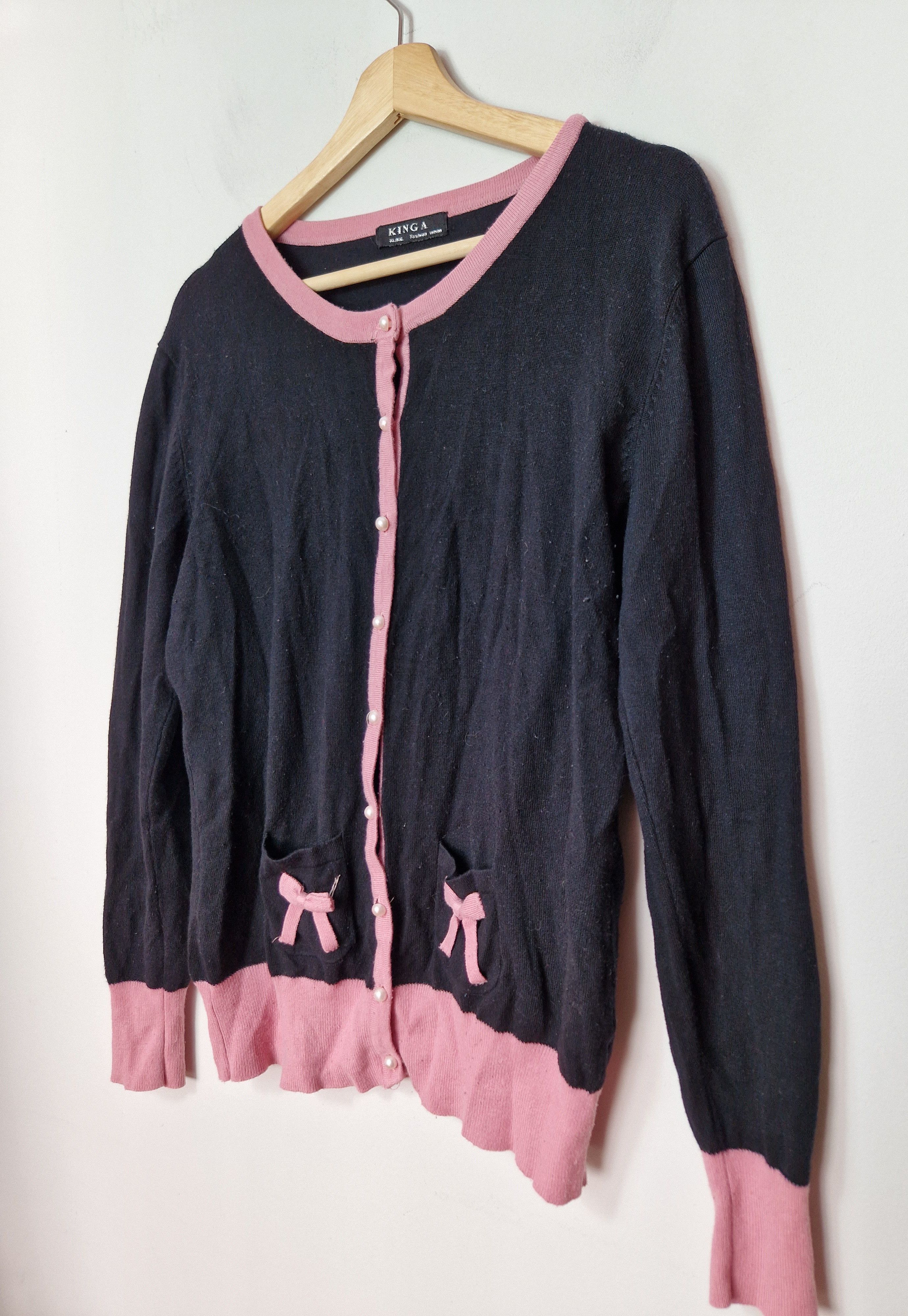 Japanese Brand × Vintage vintage cute bows kawaii japanese cardigan lolita coquette Size M / US 6-8 / IT 42-44 - 2 Thumbnail