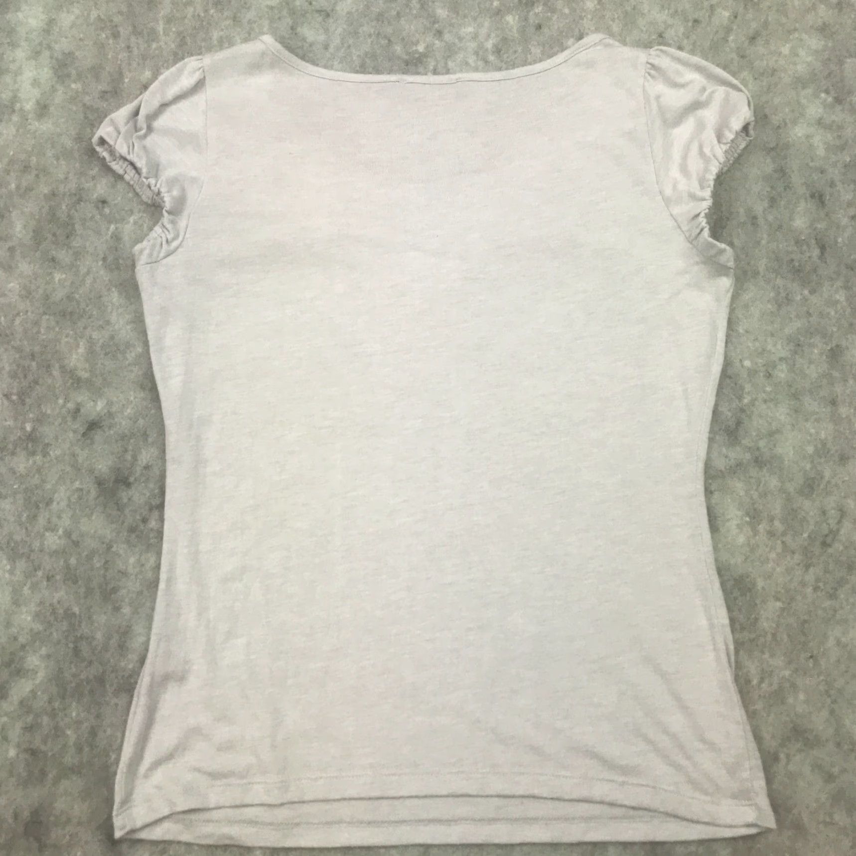 Vintage The Limited Womens Shirt Top Small Gray Elastic Cap Sleeve Round Neck Blouse Size S / US 4 / IT 40 - 6 Thumbnail